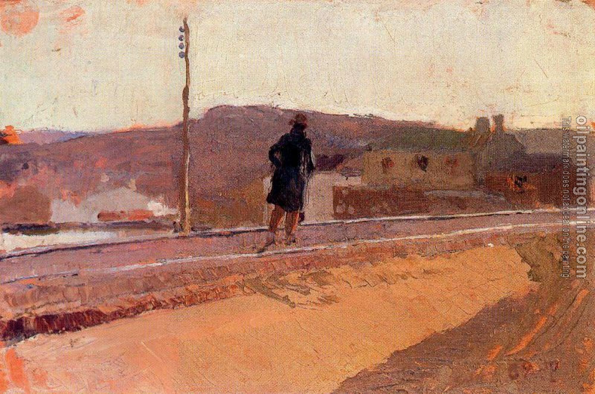Joaquin Sorolla y Bastida - Landscape with Figure
